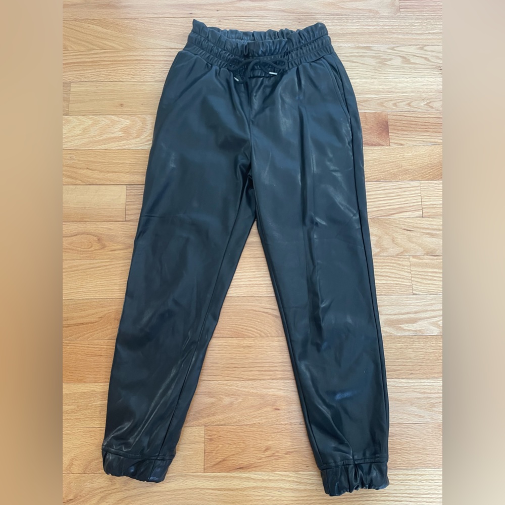7 For All Mankind PU Faux Leather Jogger Pants Size XS